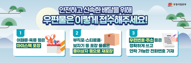 우정사업본부가 오는 6일부터 20일까지 15일간을‘2026년 설 명절 우편물 특별소통기간’으로 지정했다. [사진=우정사업본부]