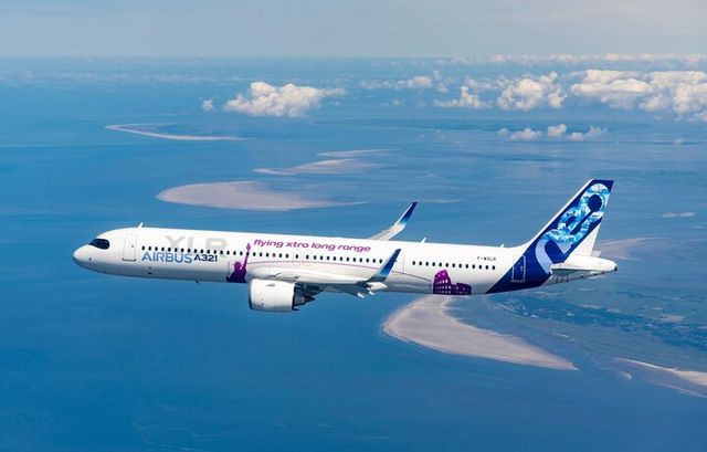 에어버스의 장거리 단일통로기 A321XLR. [사진=에어버스]
