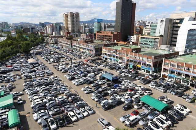 서울 장한평 중고자동차매매단지.[사진=연합뉴스]