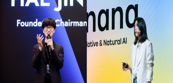 (왼쪽부터) 이해진 네이버 의장, 정신아 카카오 대표. [사진=네이버, 카카오]