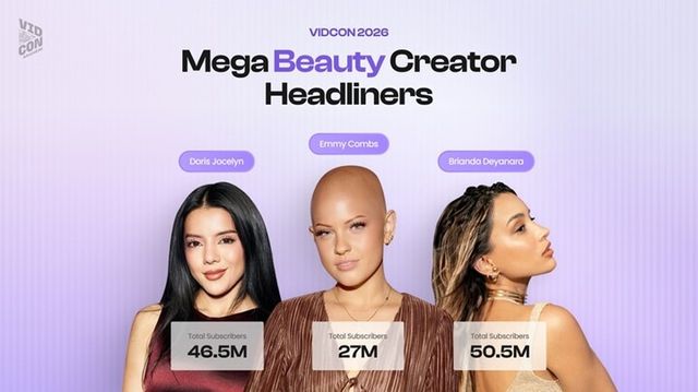 비드콘2026 뷰티 크리에이터 헤드라이너 3인. 사진은 왼쪽부터 Doris Jocelyn, Emmy Combs, Brianda Deyanara. [사진=비드콘]