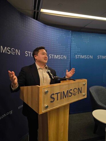 이도경 본에이아이 대표가 미국 워싱턴 DC 스팀슨센터 '한미 방산 협력 라운드테이블'에서 발언하고 있다. [사진=본에이아이]