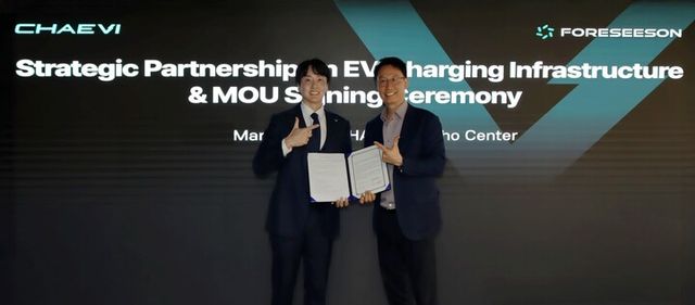 채비, 캐나다 포시즌에 초급속 충전기 100기 공급 협약 체결. [사진=채비]