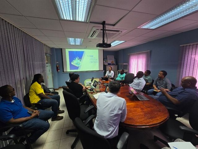 자메이카전력공사(JPS) 경영진 및 엔지니어 대상 시스템 구축 업무협의를 진행하고 있다. [사진=한국동서발전]