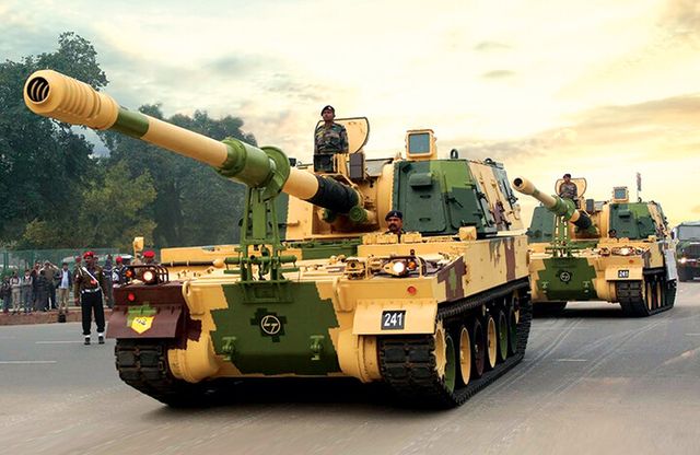 인도 육군이 운용 중인 K9 바즈라 자주포. [사진=L&T]