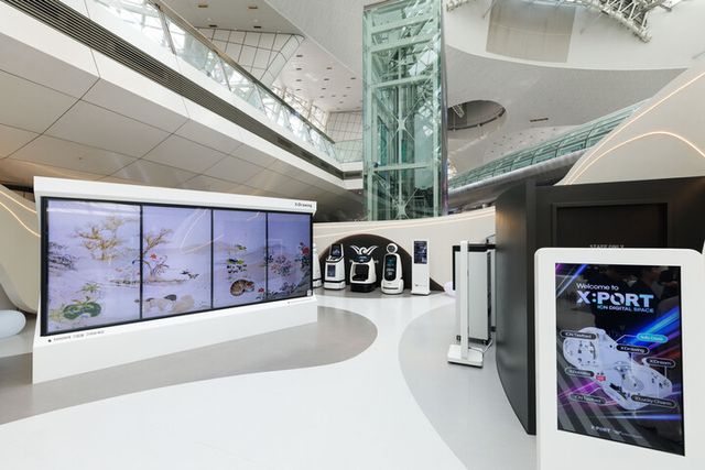 -인천공항 제1여객터미널 교통센터에 위치한 디지털 전시체험관 엑스포트(X:Port) 전경. [사진=인천국제공항공사]