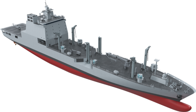 군수지원함(AOE-II) 2차 형상. [사진=방위사업청]