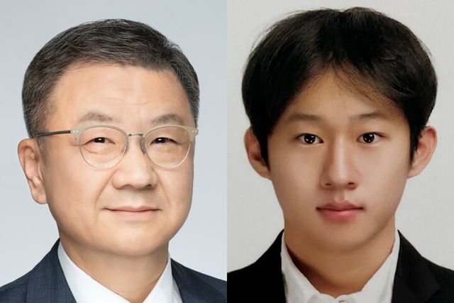 (왼측부터) 주우진 DGIST 기술경영전문대학원장, 김규진 서울대학교 학부생. [사진=