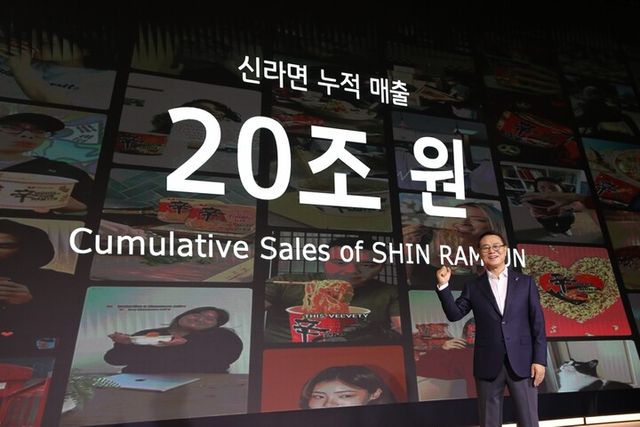 농심 신라면 국내 라면 최초 누적 매출 20조 원 PR컷. [사진=농심]