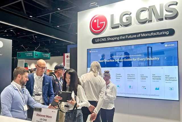 LG CNS가&nbsp; ‘IoT 테크 엑스포 2026’에&nbsp;참가해 스마트팩토리 통합 브랜드 ‘팩토바(Factova)’의 핵심 설루션을 선보였다. [사진=LG CNS]