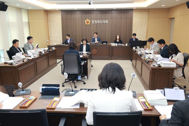 제434회 임시회 1차 교육위원회. [사진=충북도의회]
