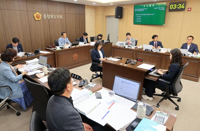 제436회 임시회 1차 복지문화위원회. [사진=충북도의회]