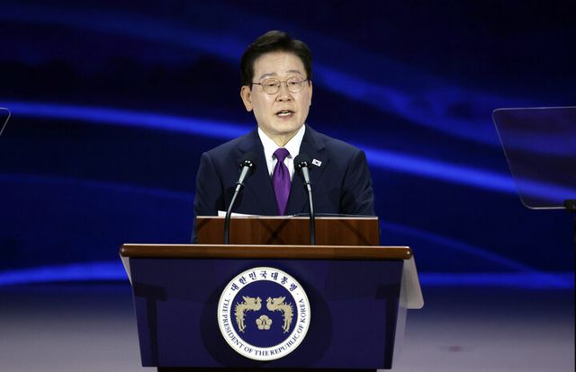 이재명 대통령이 19일 부산에서 열린 제48차 유네스코 세계유산위원회 개회식에서 축사를 하고 있다. [사진=연합뉴스]
