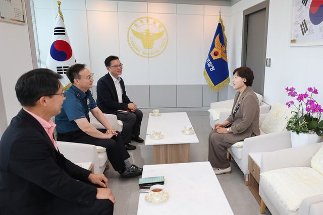 유관기관 방문(충청북도경찰청). [사진=청주시의회]