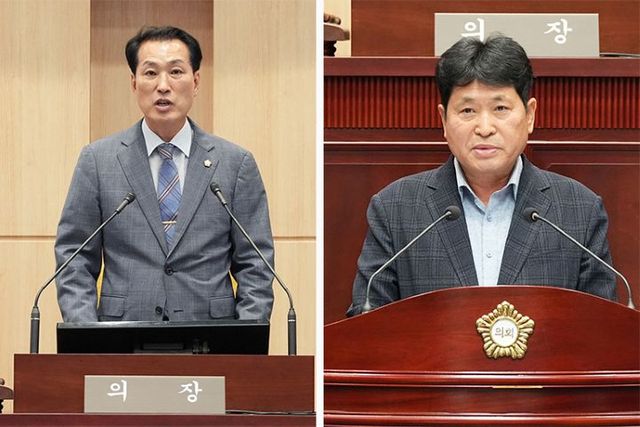 (좌측부터)10대 전반기 김창규 의장, 이재선 부의장 [사진=동대문구의회]