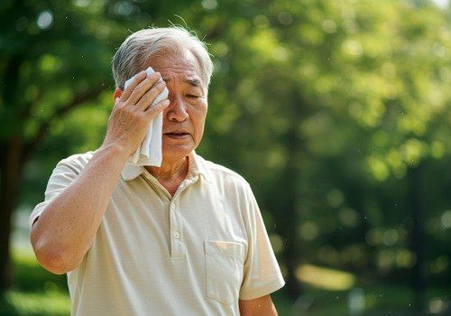 탈수는 단순히 갈증을 유발하는 데 그치지 않고 어지럼증과 낙상 등을 유발해 사고위험을 높일 수 있다. 특히 고령의 만성질환자는 체온 조절 능력이 떨어져 더위에 취약한 만큼 각별한 주의가 필요하다(사진=클립아트코리아).