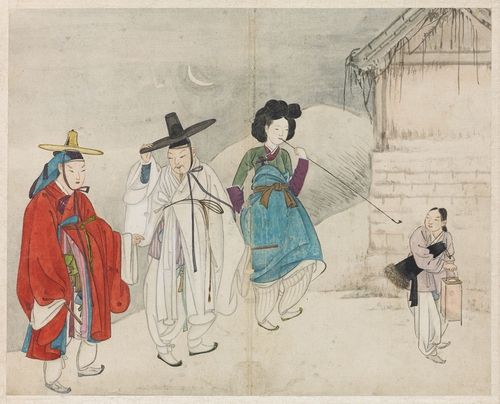 신윤복 '야금모행'