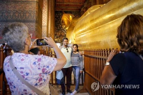 태국을 찾은 외국 관광객들
