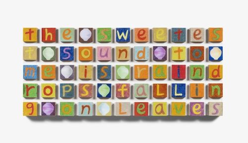 강익중, 'The sweetest sound to me is raindrops falling on leaves'