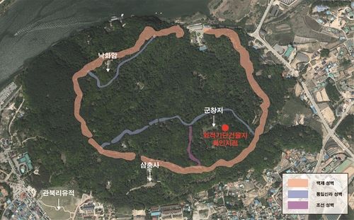 와적기단 건물지 확인 지점