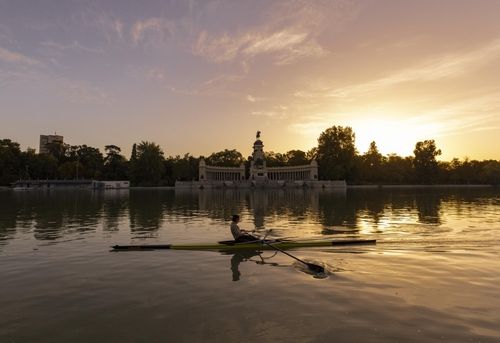 여명의 레티로공원 호수 [사진/성연재 기자]