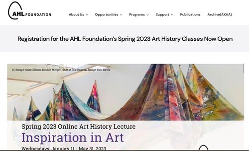 알재단 온라인 미술사 개강 관련 홈페이지 공지내용