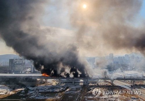 과천 제2경인고속도로 방음터널 화재발생