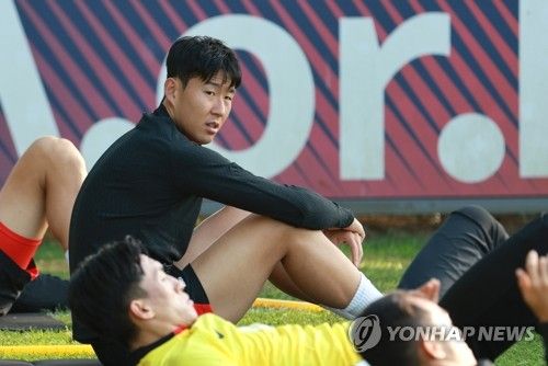 훈련하는 손흥민