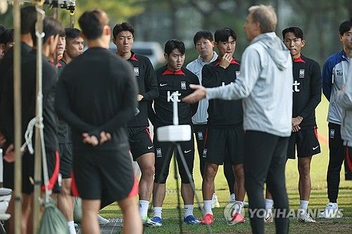 클린스만 감독 훈련 지시 축구대표팀