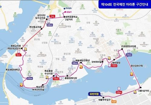 마라톤 구간 안내도