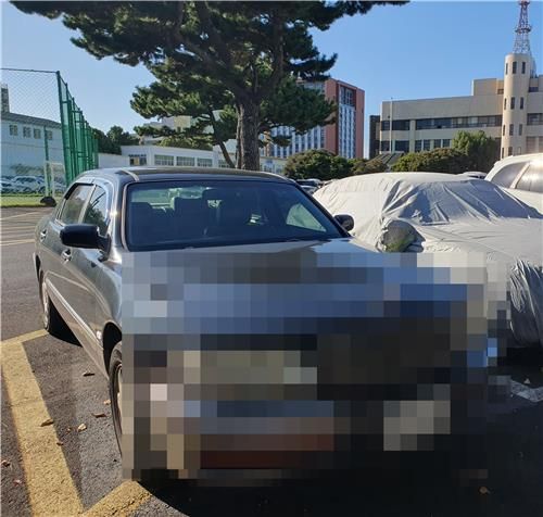 압수된 A씨 에쿠스 차량