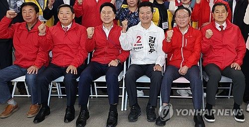 김태우 후보와 국민의힘 지도부