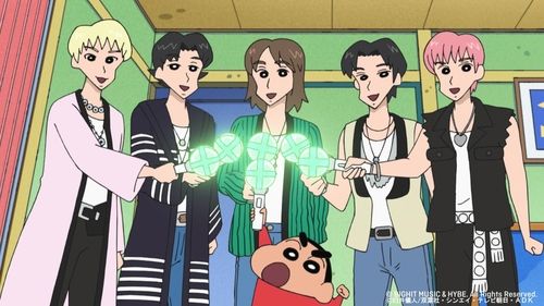 투모로우바이투게더 '짱구는 못말려' 협업