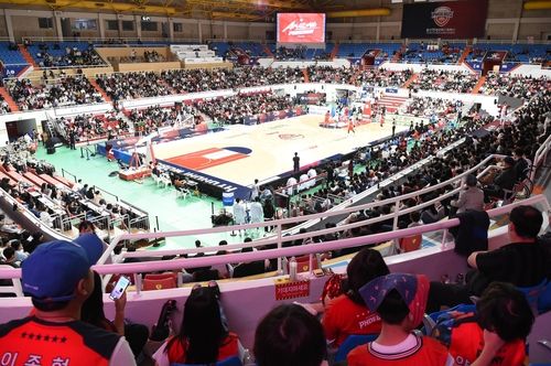 21일 2023-2024시즌 개막전이 열린 울산 동천체육관