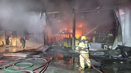 지난 4월 2일 제주시 봉개동 창고 화재 현장