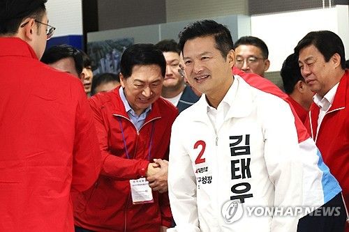 김태우 후보 지원 나선 김기현 대표