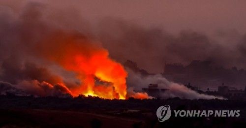 이스라엘군 포격 받은 가자지구 북부지역