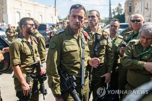 남부 사령부에 도착한 이스라엘군 참모총장