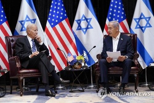 회담하는 美·이스라엘 정상
