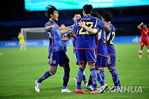 4일 홍콩과의 준결승전에서 일본 선수들의 모습