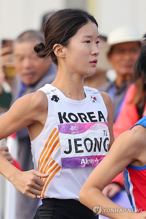아시안게임 마라톤 출전한 정다은