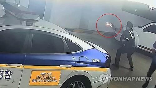 음주운전 도주차량에 실탄 발사하는 경찰