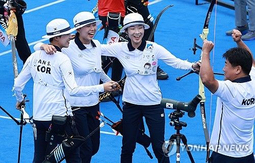 양궁 리커브 여자 단체 금메달