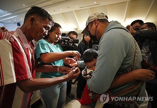 이스라엘에서 귀국한 태국 노동자들