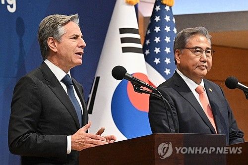 발언하는 토니 블링컨 미 국무장관