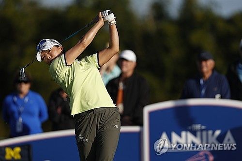 고진영의 1라운드 경기 모습