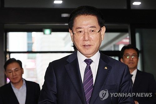 국민의힘 중앙당사 들어서는 김영록 전남지사