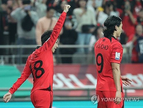 두 번째 골 이강인, 주먹불끈