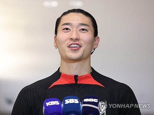 중국 입성한 대표팀 조규성