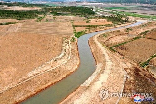 북한 황해남도 물길 2단계 공사 완공